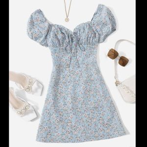 Blue floral dress